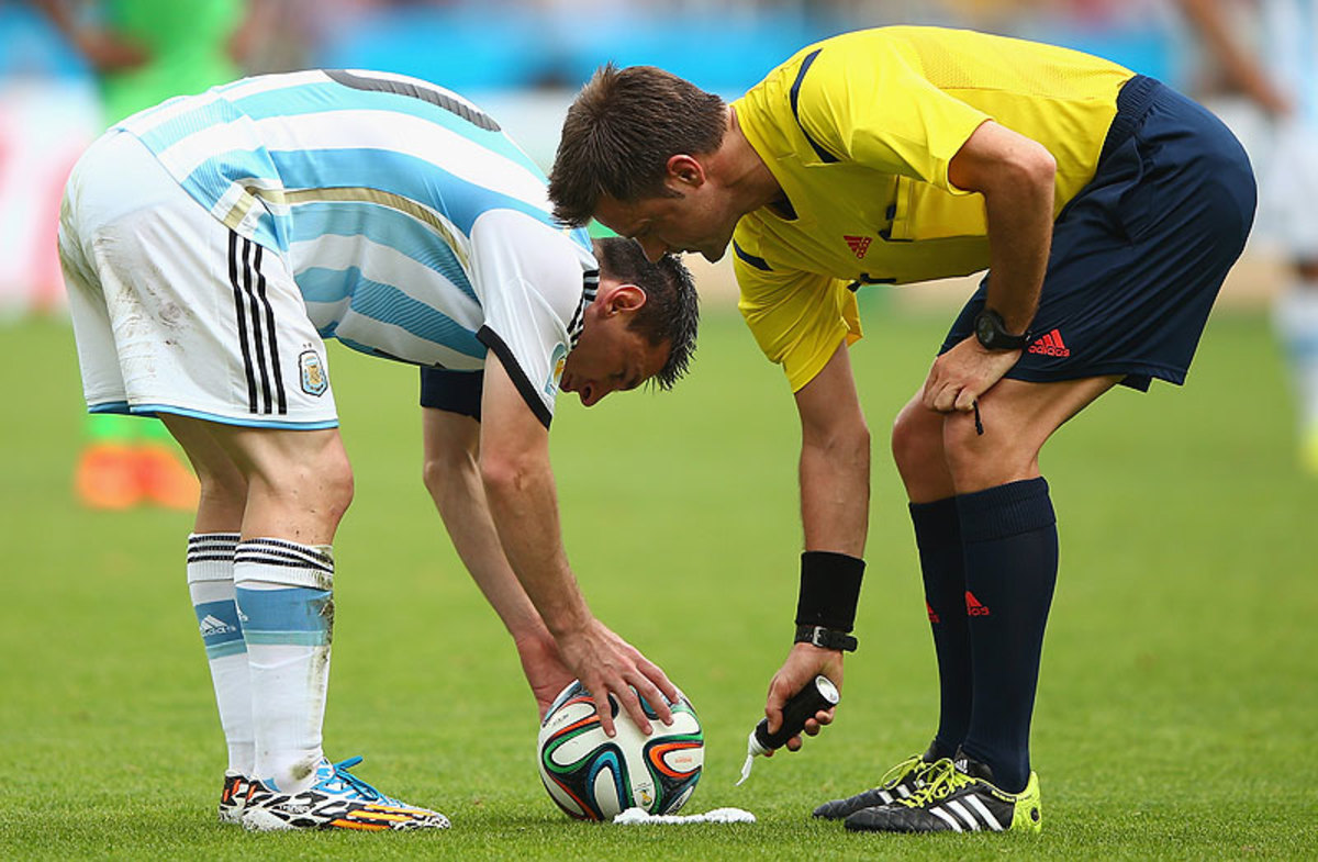Forget Messi. The real star of the World Cup was the disappearing foam. (Ian Walton/Getty Images)