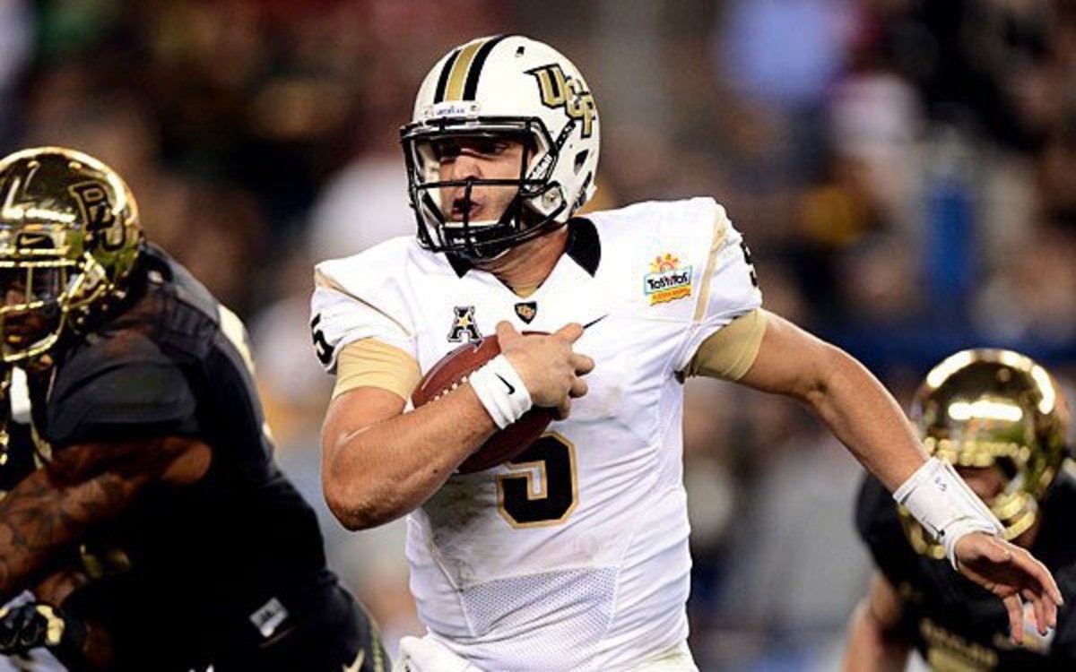 Blake Bortles improved his after leading UCF to an upset of Baylor in the Fiesta Bowl. (Jennifer Stewart/Getty Images)