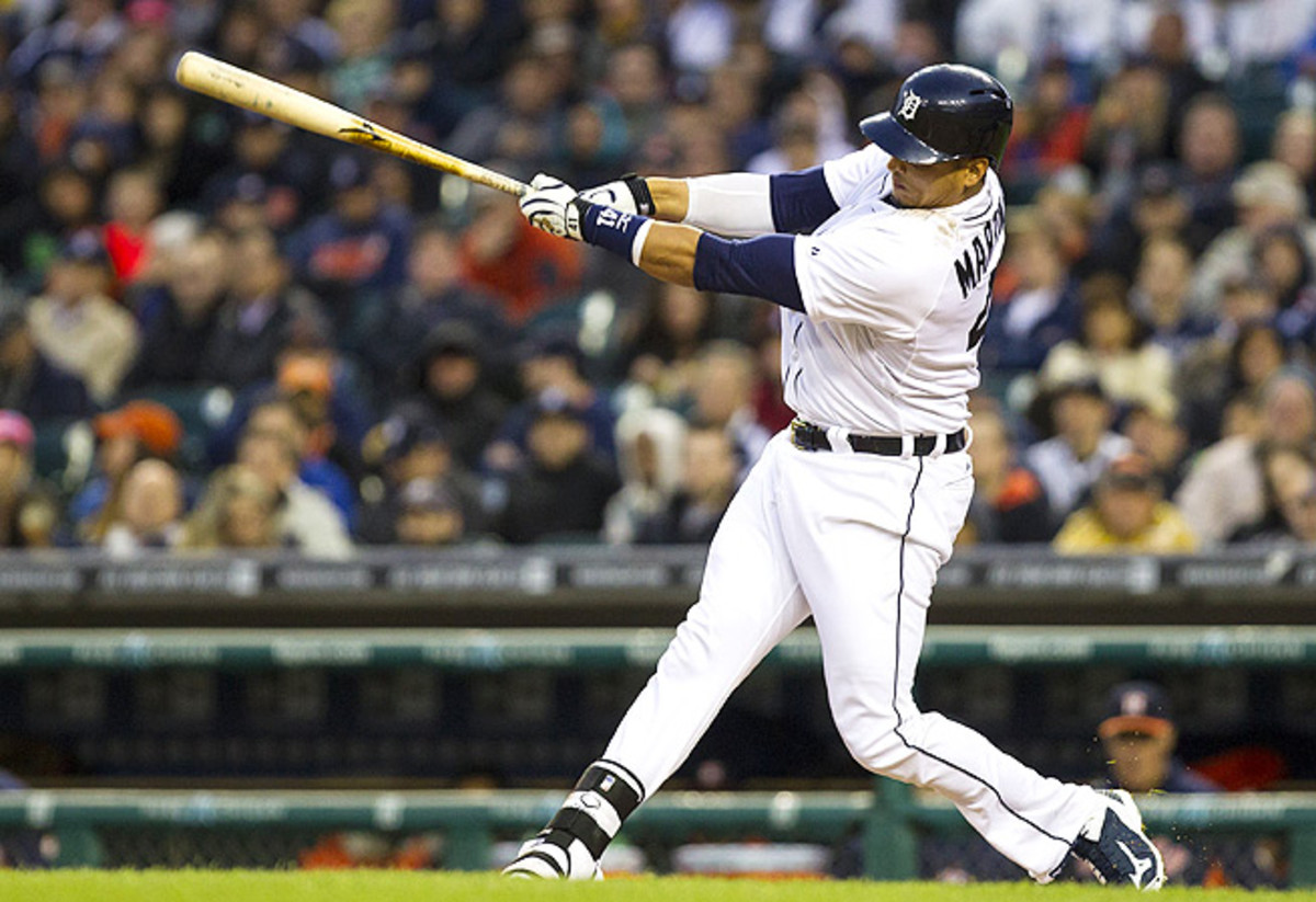 Victor Martinez has already hit ten home runs this season, compared to just nine strikeouts.