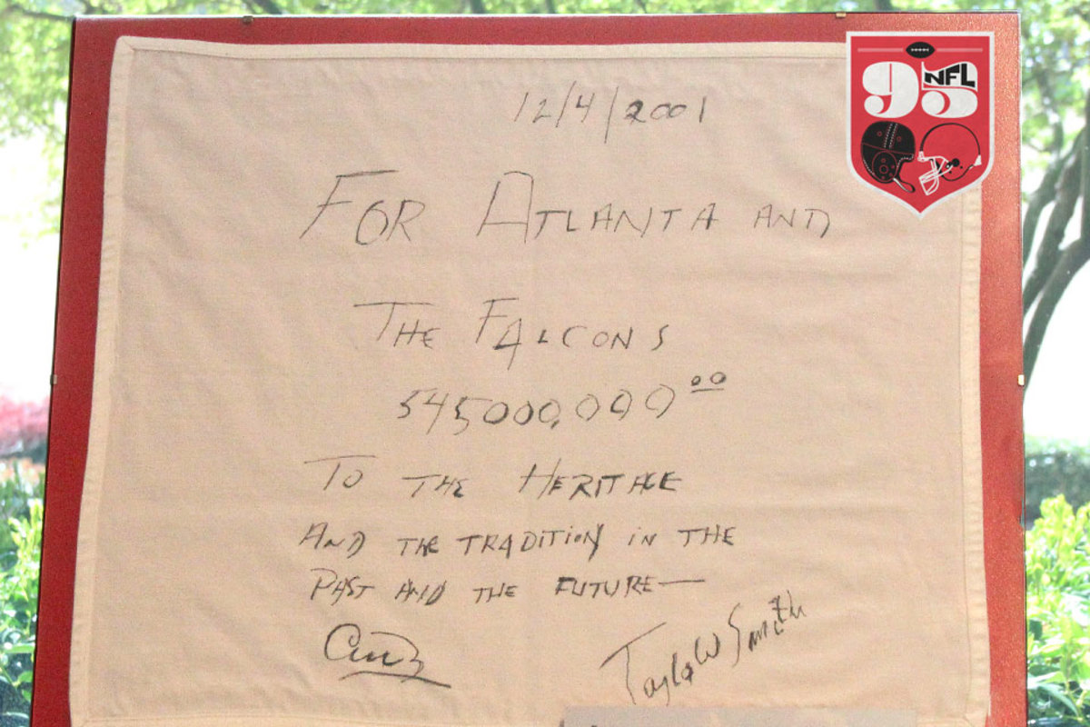 History of the NFL in 95 Objects Arthur Blank’s Contract Napkin