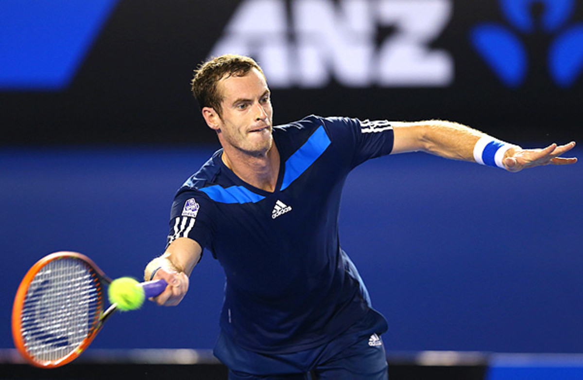 Andy Murray takes the court against Feliciano Lopez on Day 6. (Mark Kolbe/Getty Images)