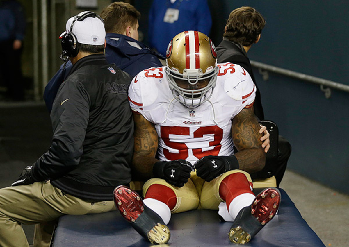 NaVorro Bowman happy with new fumble rule, but it 'doesn't fix' injured knee