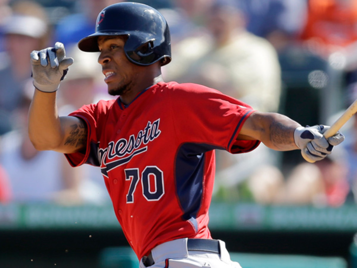Byron Buxton missed all of April after a wrist injury incurred in spring training. (Jeff Roberson/AP)