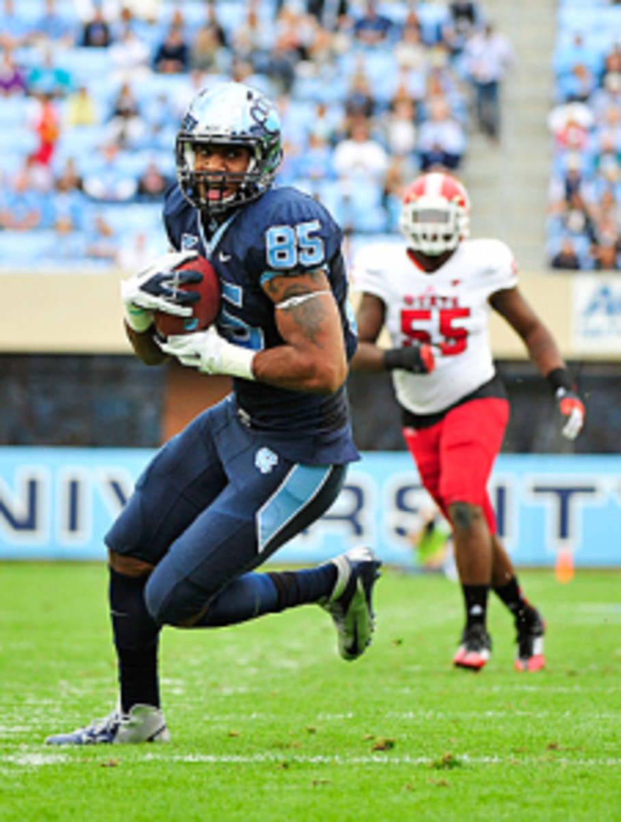 Eric Ebron gives the Lions one more matchup nightmare in the passing game. (Grant Halverson/Getty Images)