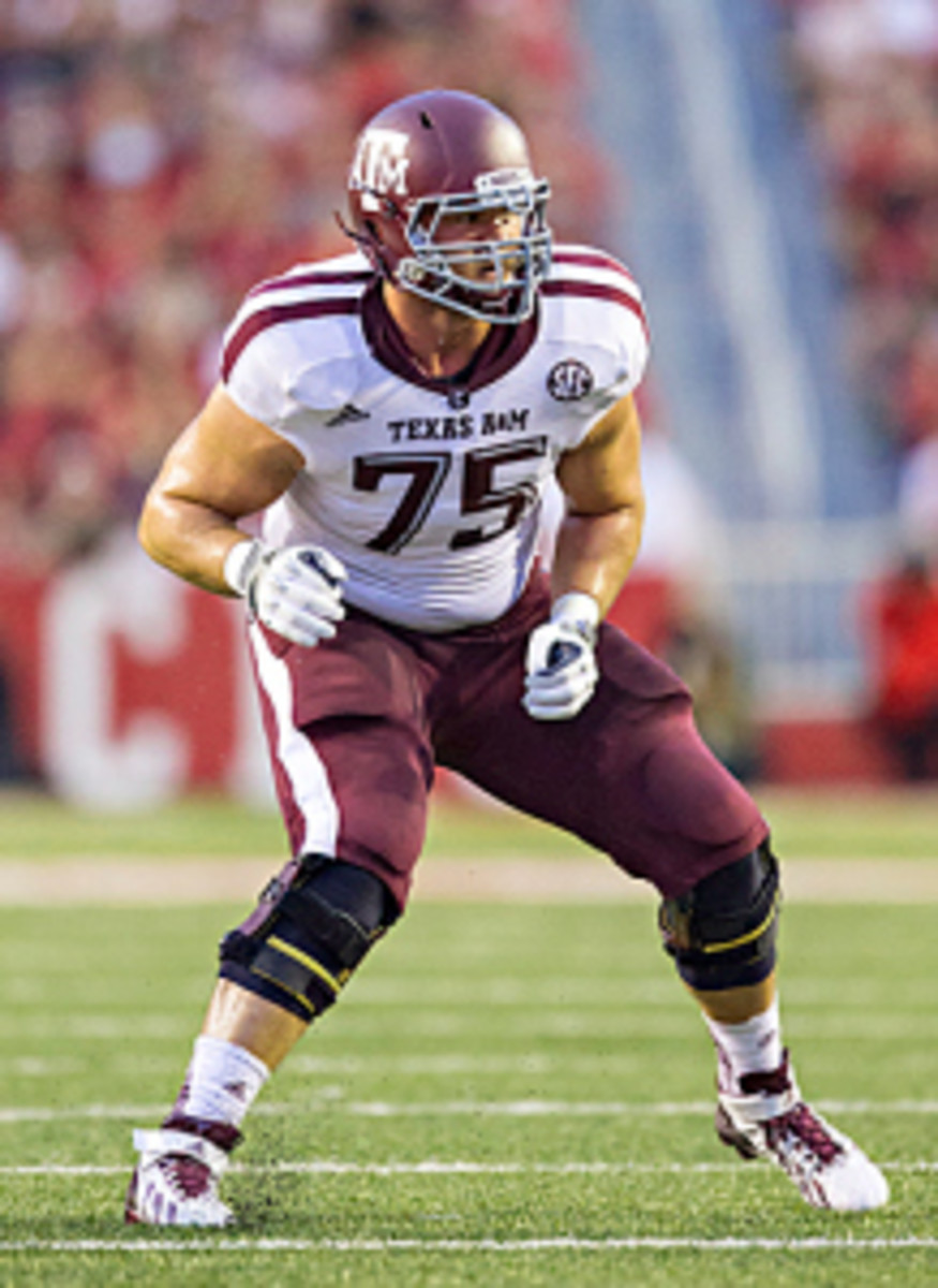 The Falcons tried to trade up for Jake Matthews. They couldn't, but their left tackle of the future fell into their lap anyway. (Wesley Hitt/Getty Images)