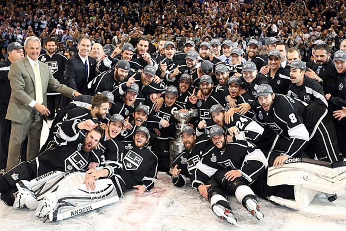 Royalty at last: The Kings clinched their first Cup by downing the Devils in six games in 2012.