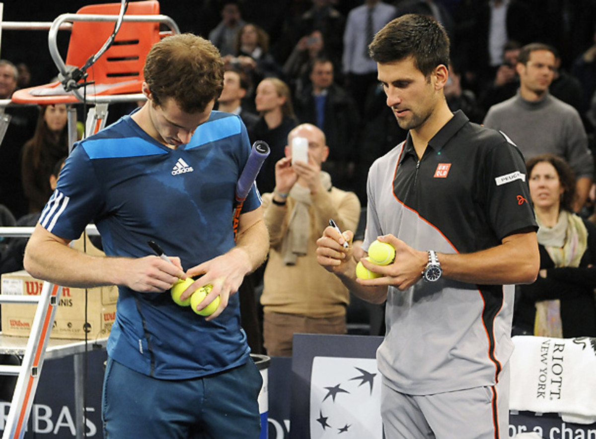 The mood between Andy Murray and Novak Djokvic may be less cordial at the Sony Open on Wednesday. (Kathy Kmonicek/AP)