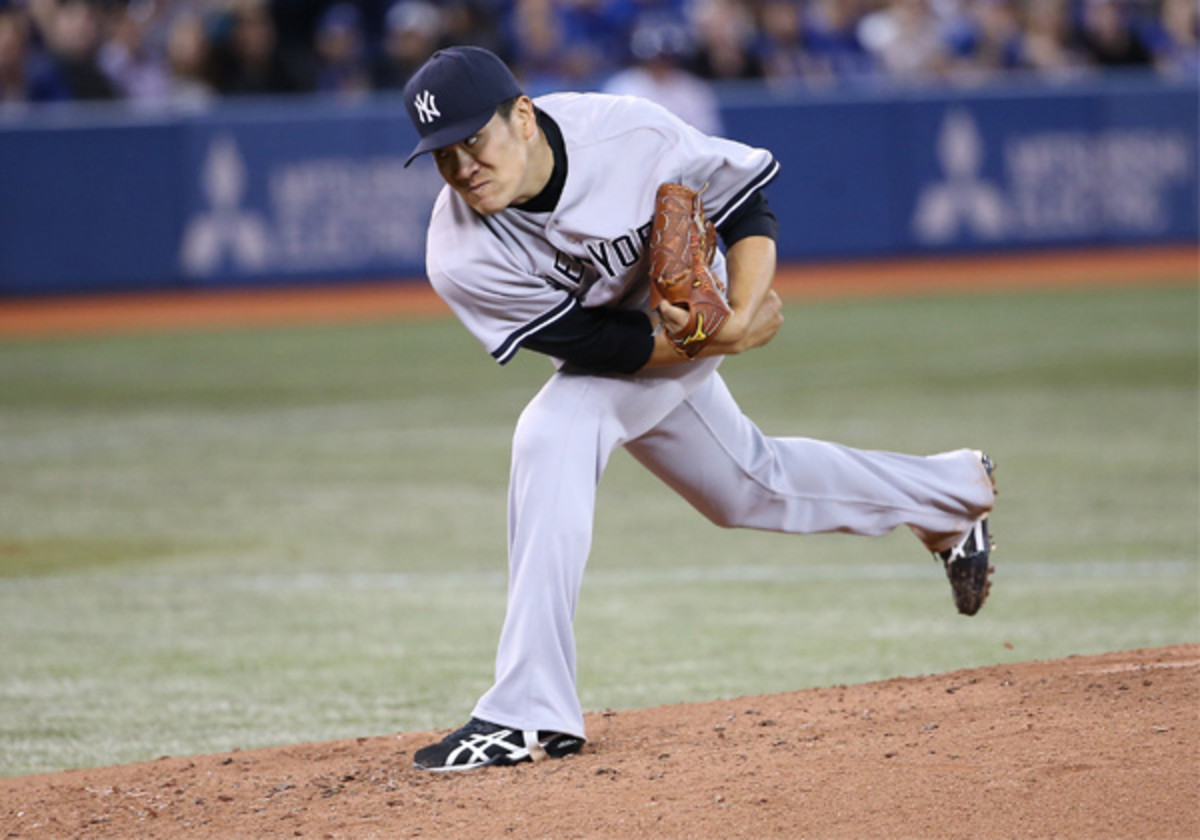 Masahiro Tanaka went x innings, allowing three runs on x hits with x strikeouts and x walks. (Tom Szczerbowski/Getty Images)