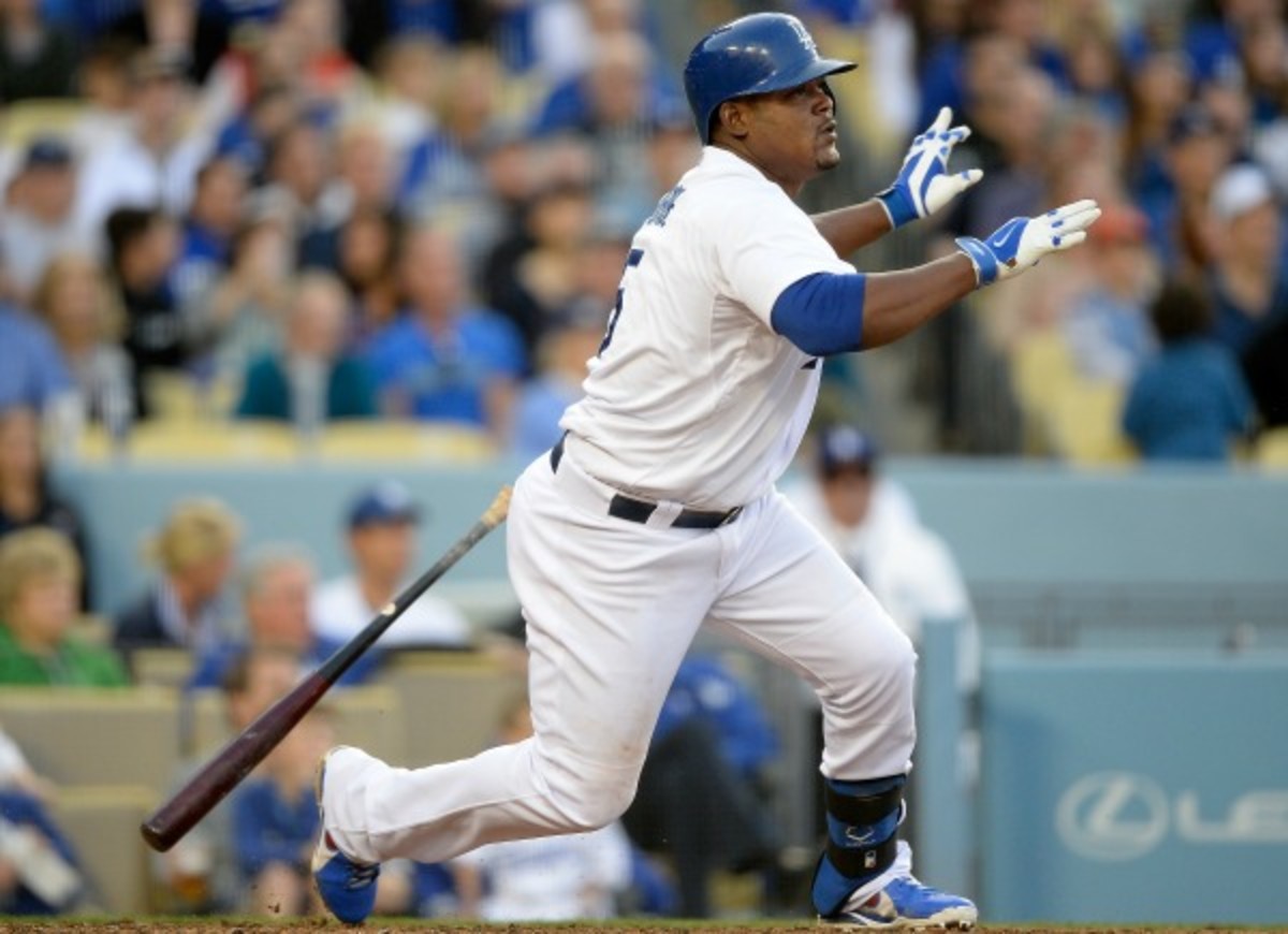 Juan Uribe missed five games earlier this month with a strained right hamstring(Harry How/Getty Images)