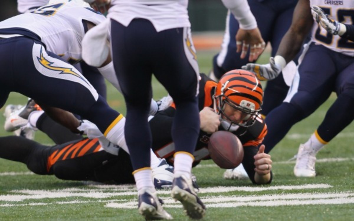 Bengals quarterback Andy Dalton threw for a career-high 33 touchdown passes in the regular season.  (John Grieshop/Getty Images)