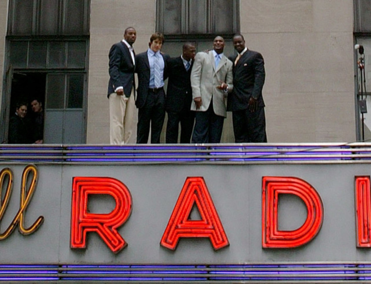 Calvin Johnson, Brady Quinn, Adrian Peterson, JaMarcus Russell and Gaines Adams