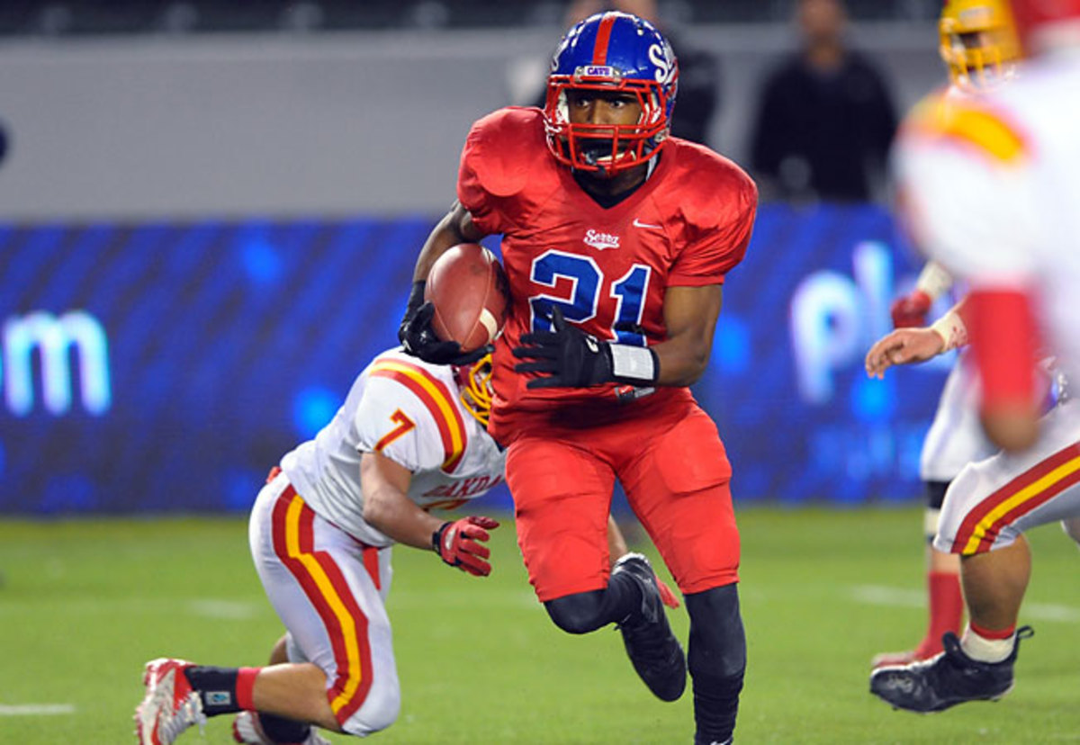 Adoree Jackson (21) has the sort of all-around ability that should get him on the field early next fall. (David Hood/Cal Sport Media via AP Images)