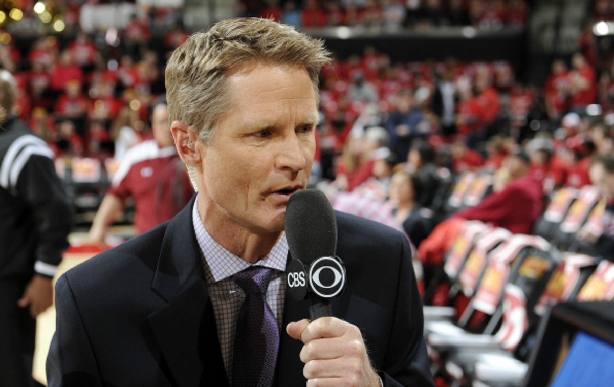 Steve Kerr is a candidate for the New York Knicks and Golden State Warriors coaching positions. (G. Fiume/Getty Images)