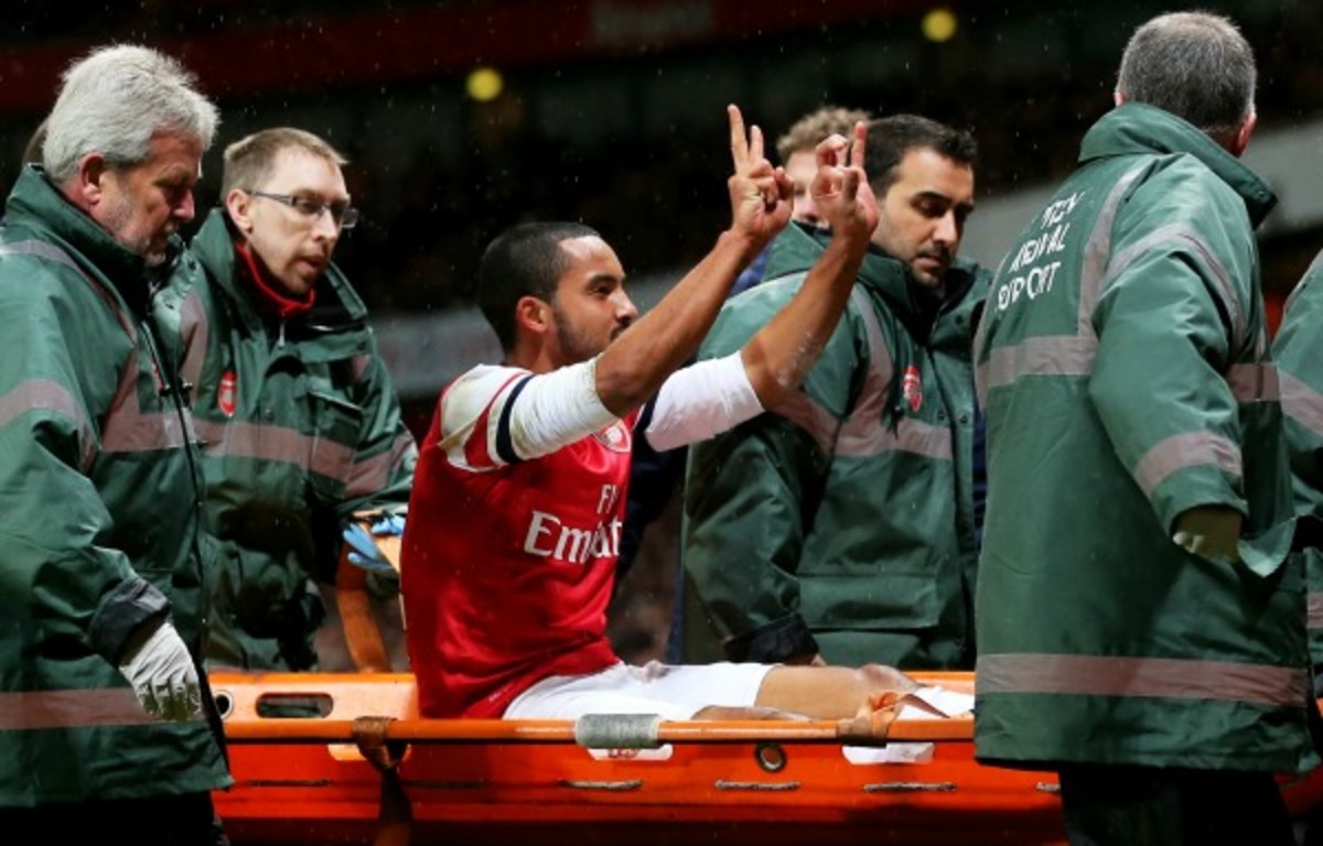 Theo Walcott was cleared by the FA for his gesture to Tottenham fans. (Clive Rose/Getty Images)