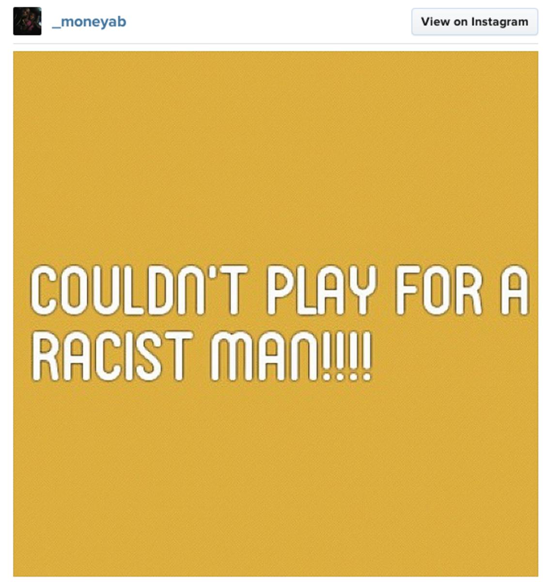 anthony brown instagram post sarkisian racist