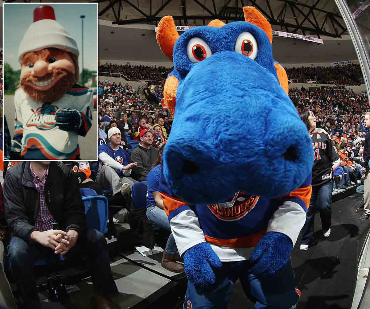 The Hartford Whalers mascot, Pucky the Whale, performs on the court News  Photo - Getty Images