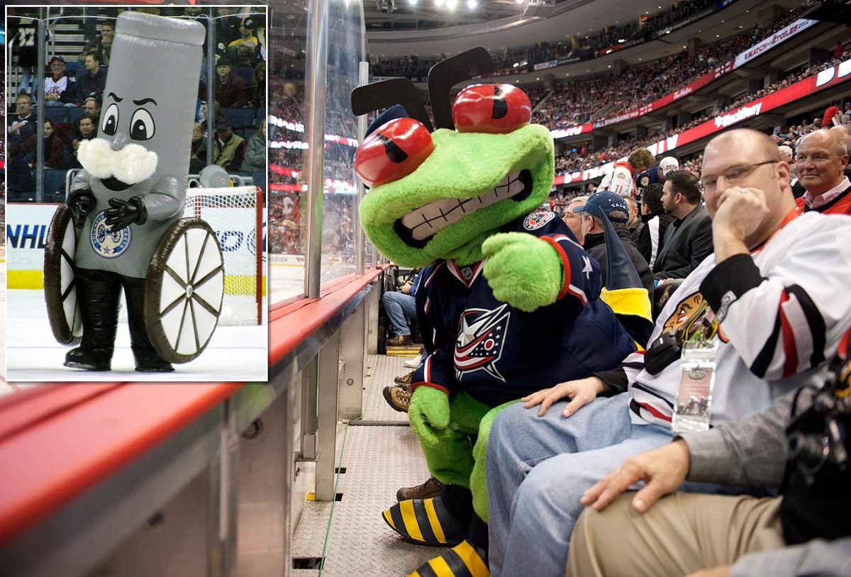 The mascot for the Quebec Nordiques was a giant blue otter named