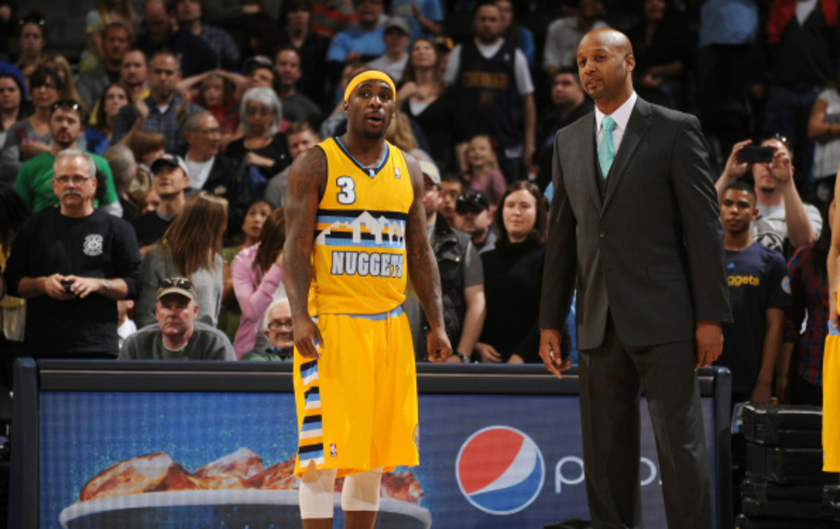 Ty Lawson and the Nuggets have struggled with injuries in coach Brian Shaw's first season. (Bart Young/National Basketball/Getty Images)