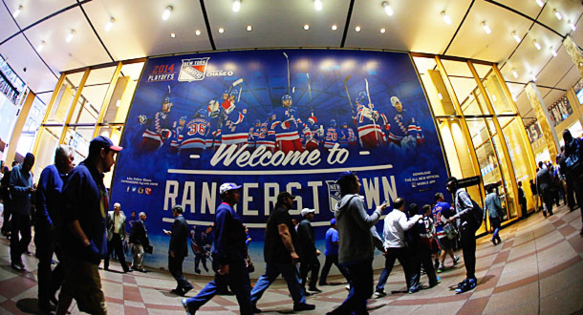 New York Rangers fans at Madison Square Garden