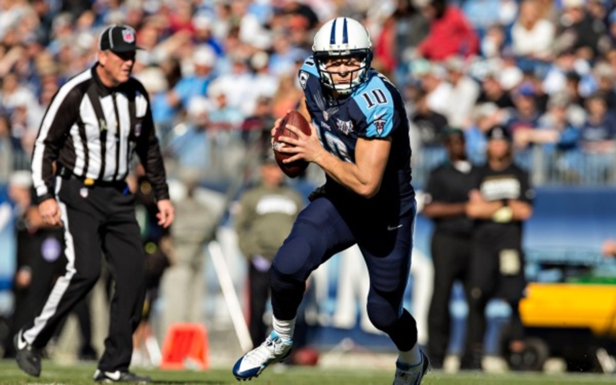  Jake Locker threw for 1,256 yards and eight touchdowns. (Wesley Hitt/Getty Images)
