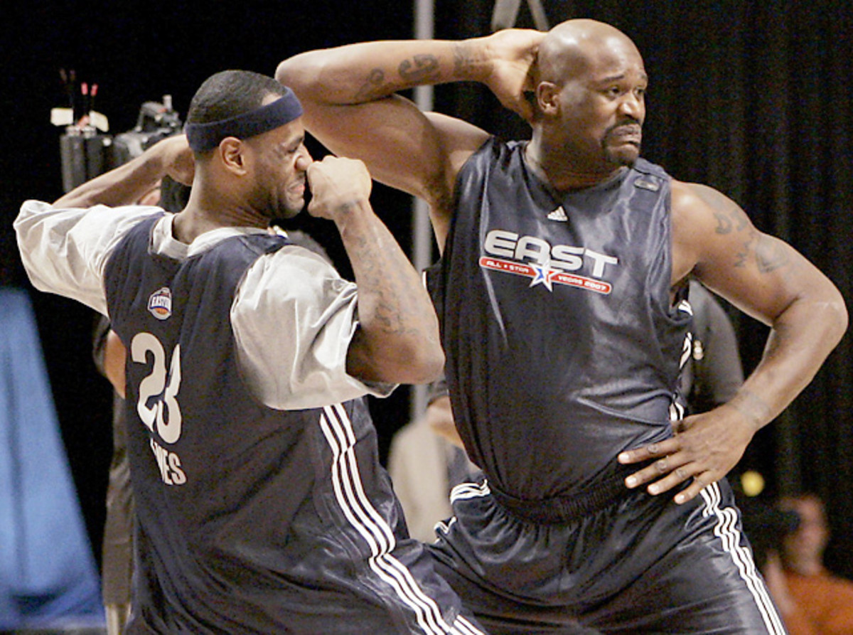 LeBron James and Shaquille O'Neal
