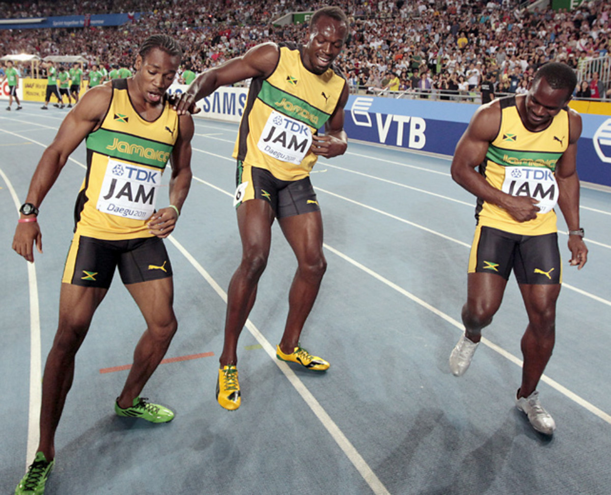 Yohan Blake, Usain Bolt and Nesta Carter