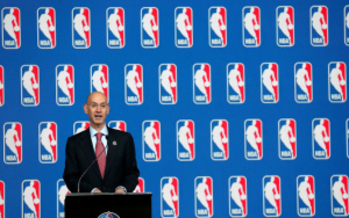 Commissioner Adam Silver said in 2011 the logo initiative would be worth roughly $100 million annually to the NBA. (Christian Petersen/Getty Images)