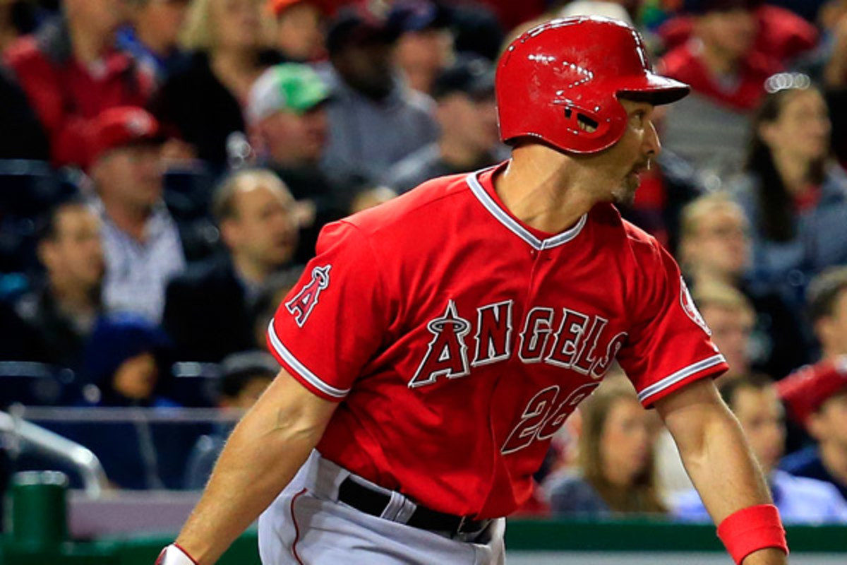 The matchup was anticipated because of Mike Trout and Bryce Harper, but Raul Ibañez stole the show. (Rob Carr/Getty Images)