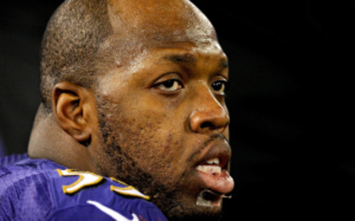 Terrell Suggs has a $12.4M cap hit against the Ravens next season under his current deal. (Patrick Smith/Getty Images)