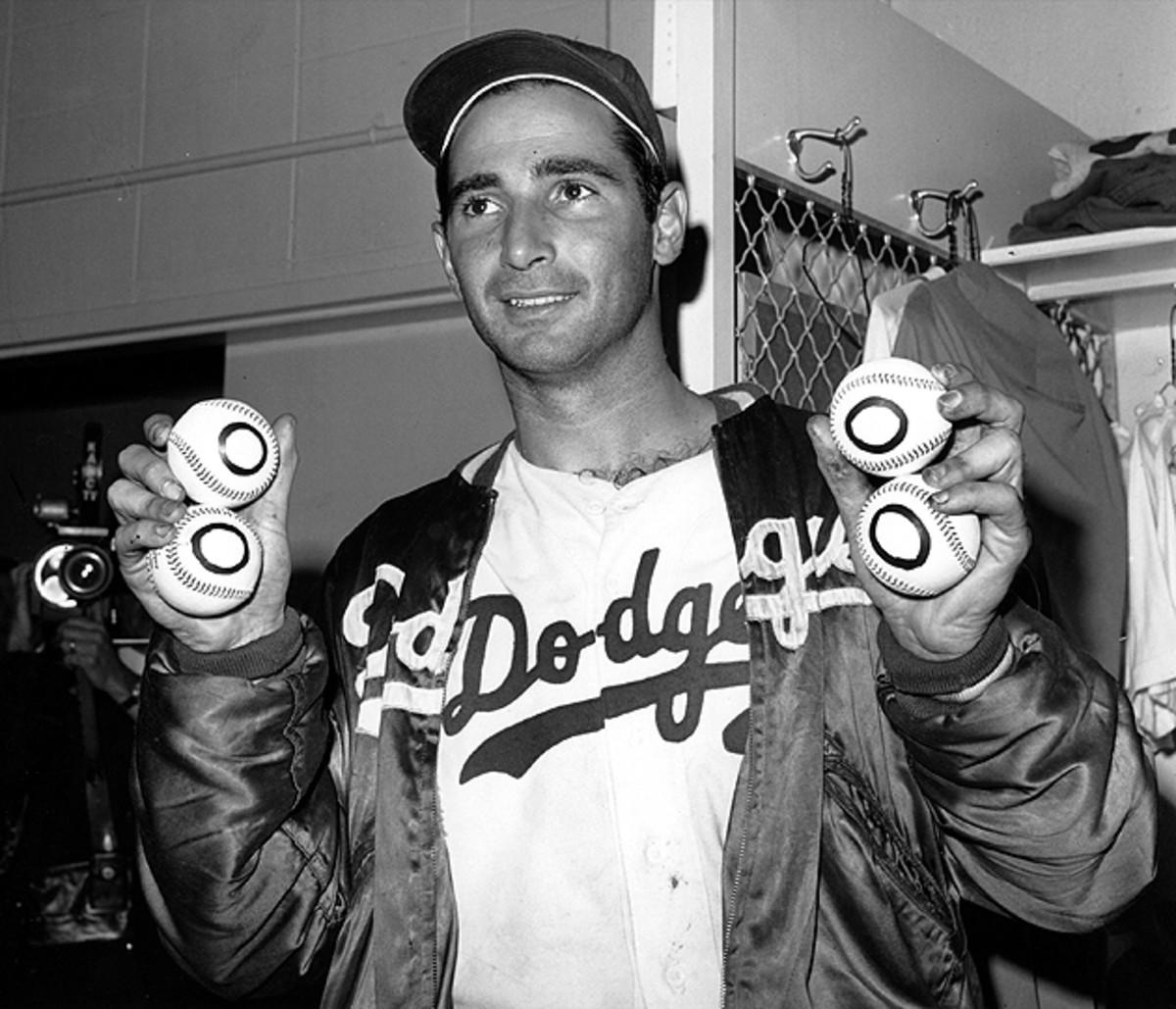 With a perfect game vs. the Cubs on Sept. 10, 1965, Koufax became the first pitcher with four no-hitters.
