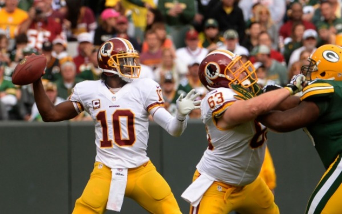 Robert Griffin III may not start for the Redskins on Sunday. (Washington Post/Getty Images)