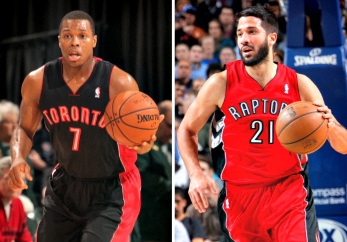 An injury to Kyle Lowry isn't as lethal to the Raptors now that Greivis Vasquez is on the roster. (Ron Hoskins and Glenn James/NBAE via Getty Images)