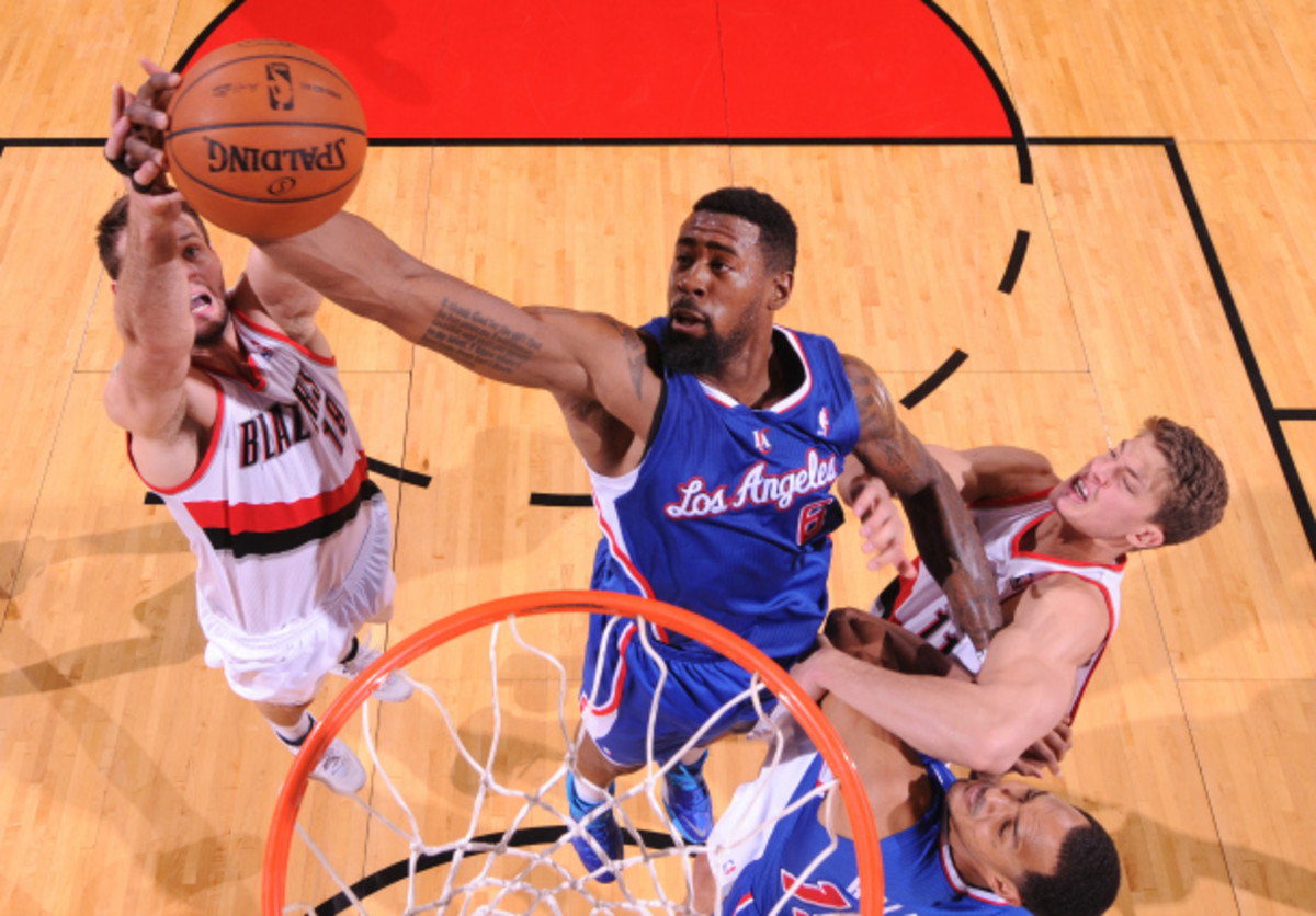 DeAndre Jordan has put up huge rebound and block numbers for the Clippers this season. (Sam Forencich/NBAE via Getty Images)
