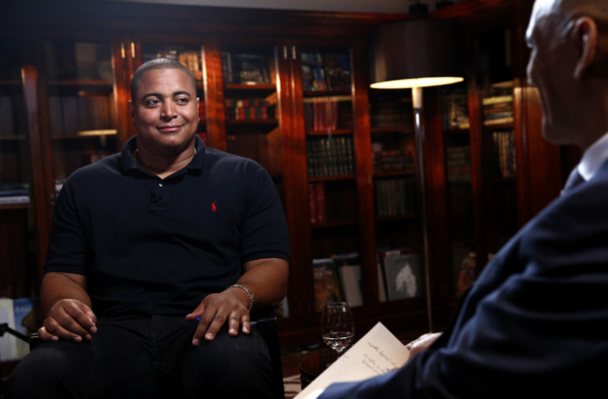 Jonathan Martin recently sat down with NBC's Tony Dungy for an exclusive interview. (Peter Kramer/NBC NewsWire/NBCU Photo Bank)