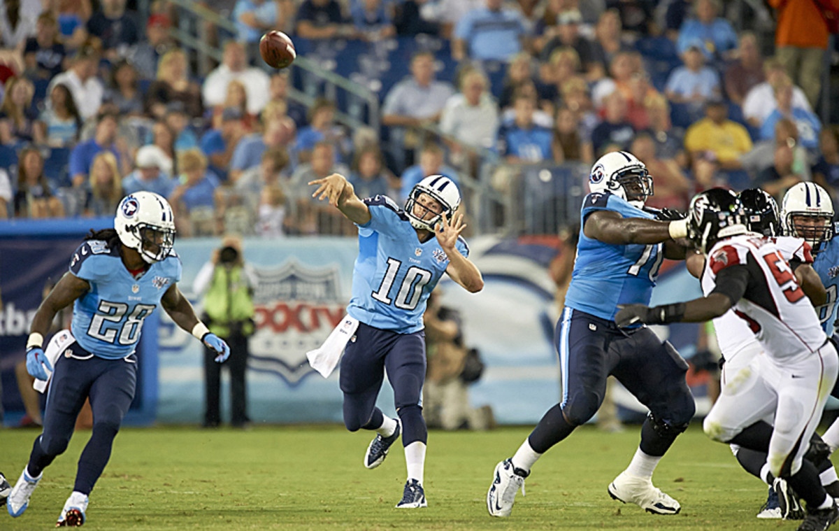 Three years after being drafted eighth overall, Jake Locker is still trying to prove he can play in the pocket. (Patrick Murphy-Racey  for Sports Illustrated)