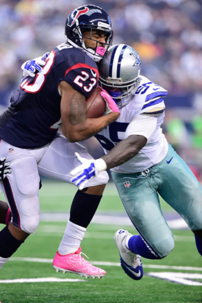 McClain, who was out of football last year, has shown the kind of form that made him a top-10 pick in 2010. (Greg Nelson/SI/The MMQB)