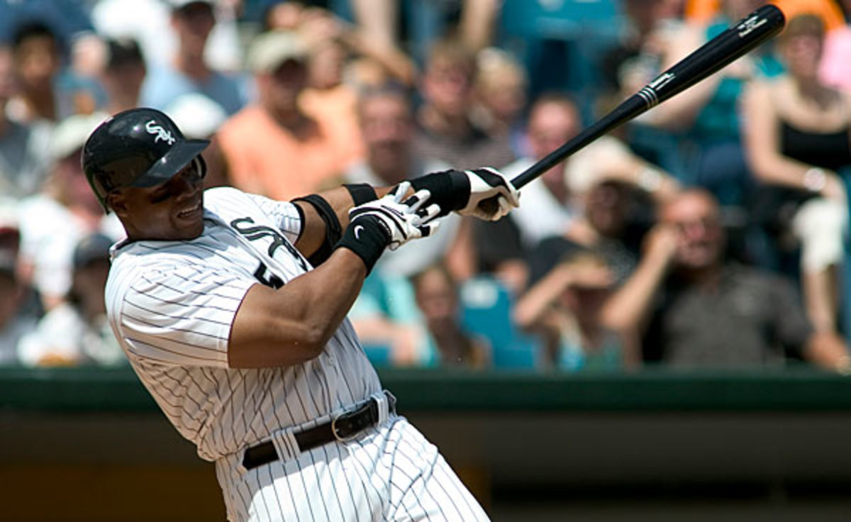 Frank Thomas hit 521 home runs and easily gained election to the Hall of Fame in his first year of eligibility. (Chuck Rydlewski/Icon SMI)