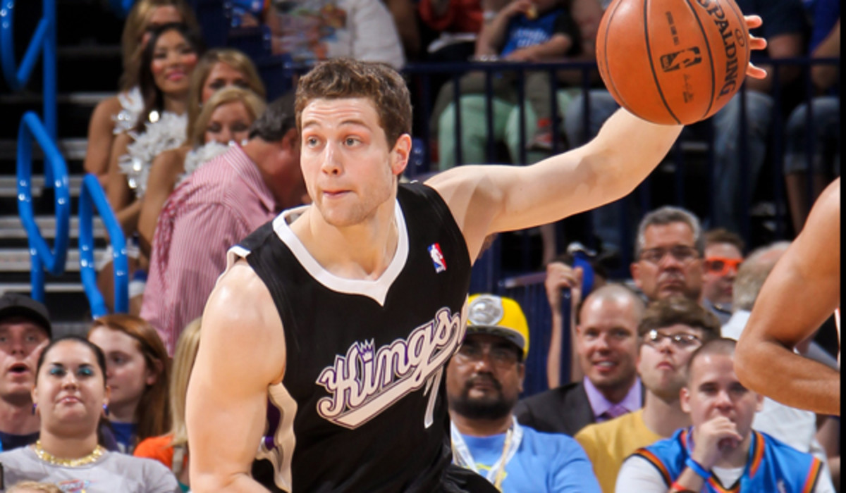 Jimmer Fredette averaged 7.2 points per game last season with the Kings. (Layne Murdoch Jr./NBAE via Getty Images)