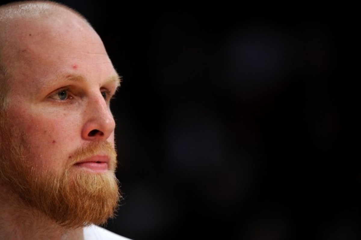 After playing 66 games last season for the Mavericks, Chris Kaman has appeared in only 35 games for the Lakers, in part because of the decision from head coach Mike D'Antoni. (Lisa Blumenfeld/Getty Images)