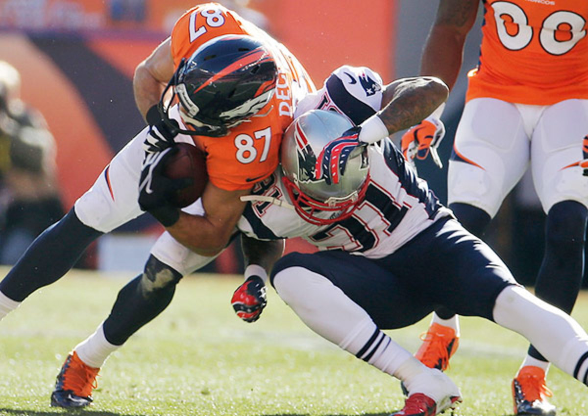 Aqib Talib and Wes Welker will meet again... under more pleasant circumstances. (Charlie Riedel/AP)