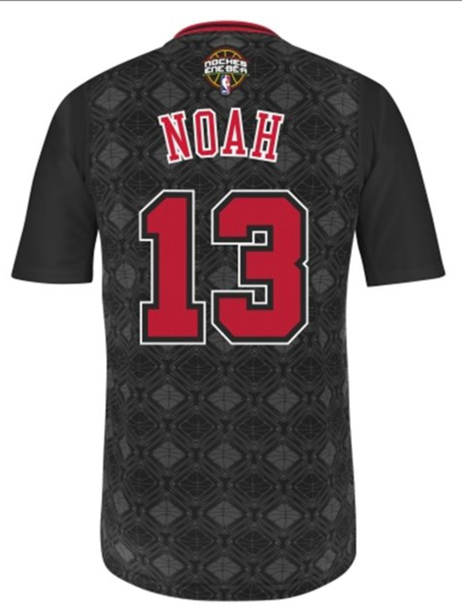 فيتامين شوقر بير هير Chicago Bulls #13 Joakim Noah Revolution 30 Swingman 2014 Noche Latina Black Jersey السحاب المخفي