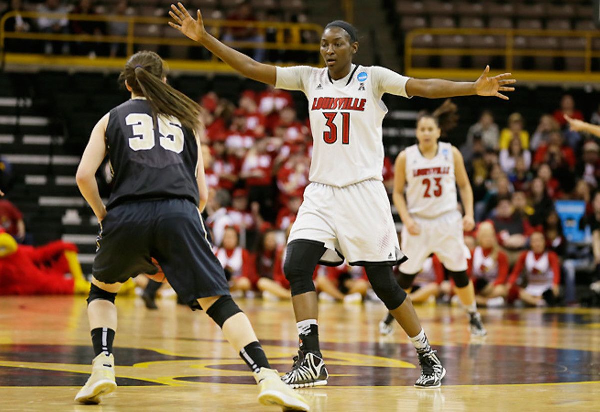 Although Asia Taylor's offensive contributions have been steady, Louisville will rely more on her defense tonight.
