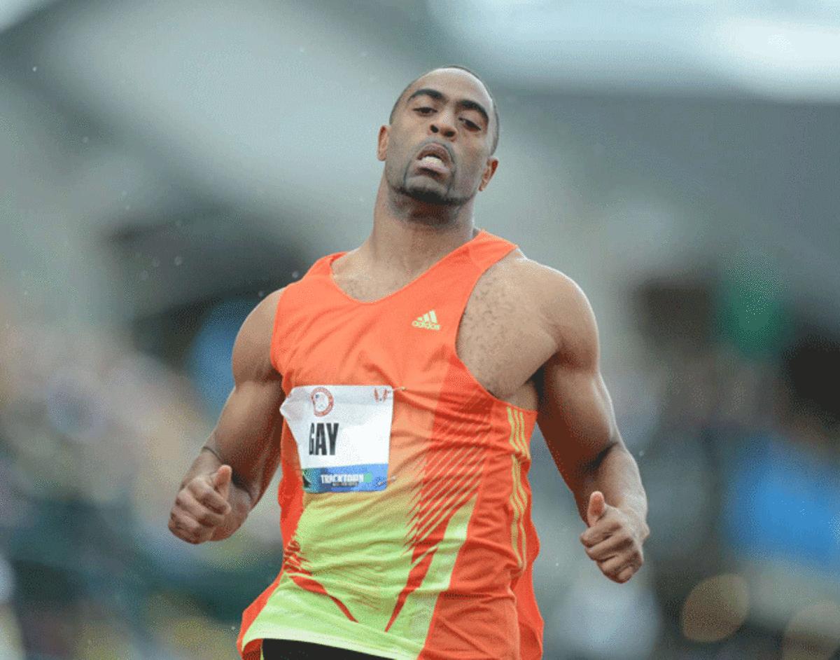 U.S. sprinter received a one-year ban from competition after testing positive for a banned substance.