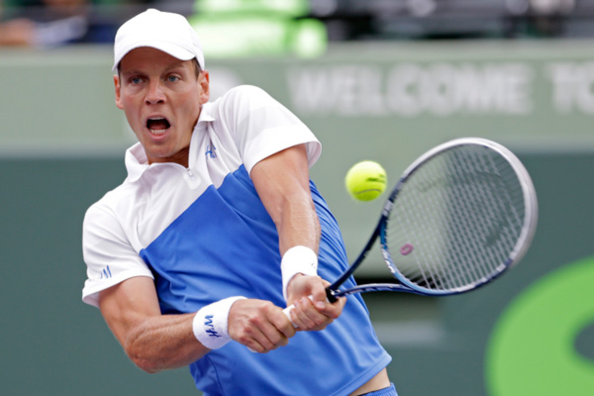 Tomas Berdych was on a roll before a stomach bug forced him out of the Sony Open. (Alan Diaz/AP)
