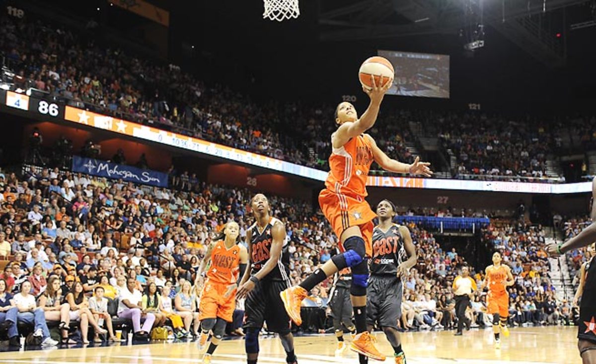 Candace Parker shined in the 2013 WNBA All-Star Game, racking up 23 points and 11 rebounds.