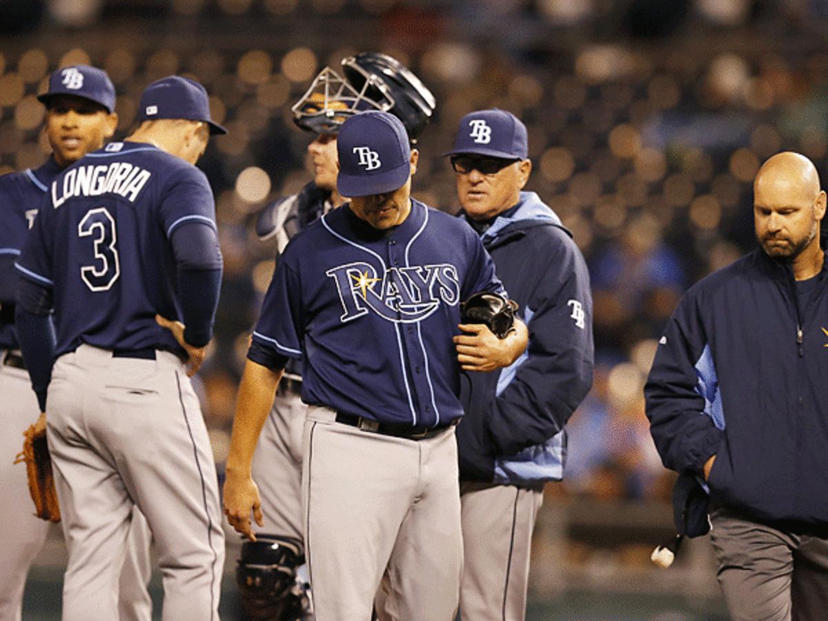 The Rays' bad luck worsened on Monday with the announcement that Matt Moore is out for the year. (Orlin Wagner/AP)