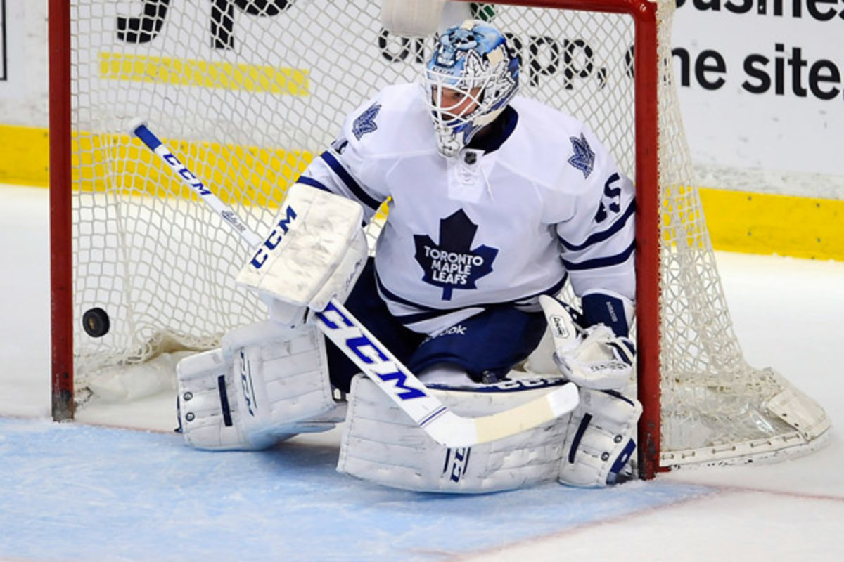 Jonathan Bernier has set career highs in games played (50) and wins (25) this season. (John Cordes/Icon SMI) 