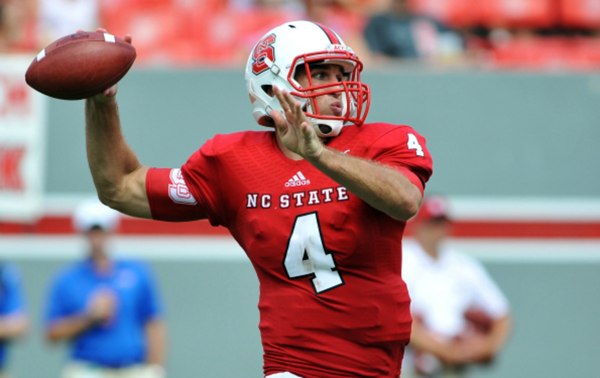 Pete Thomas began his college career at Colorado State University befor transferring to NC State. (Lance King/Getty Images)