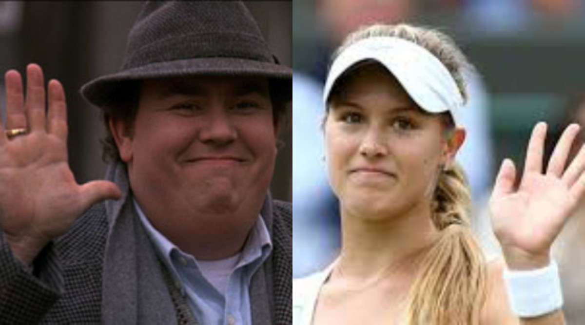 John Candy and Eugenie Bouchard. 