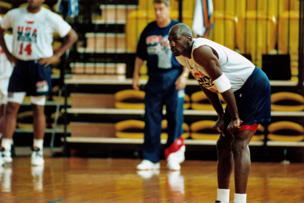 Michael Jordan at Team USA training camp in 1992. 